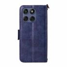 For Motorola Edge 60 Fusion Multi-card Slots Crossbody Cowhide Leather Phone Case(Blue) - 3