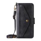 For Motorola Edge 50 Fusion Multi-card Slots Crossbody Cowhide Leather Phone Case(Black) - 2