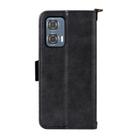 For Motorola Edge 50 Fusion Multi-card Slots Crossbody Cowhide Leather Phone Case(Black) - 3