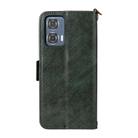 For Motorola Edge 50 Fusion Multi-card Slots Crossbody Cowhide Leather Phone Case(Green) - 3