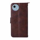 For Sharp Aquos wish5 Multi-card Slots Crossbody Cowhide Leather Phone Case(Brown) - 3