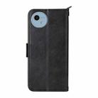For Sharp Aquos wish5 Multi-card Slots Crossbody Cowhide Leather Phone Case(Black) - 3