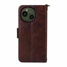 For Sharp Aquos R10 / R9 Multi-card Slots Crossbody Cowhide Leather Phone Case(Brown) - 3