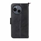 For Sharp Aquos Sense9 Multi-card Slots Crossbody Cowhide Leather Phone Case(Black) - 3