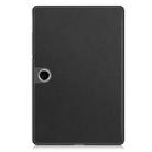 For OPPO Pad SE Custer Texture 3-Fold Holder Leather Smart Tablet Case(Black) - 3