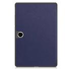 For OPPO Pad SE Custer Texture 3-Fold Holder Leather Smart Tablet Case(Dark Blue) - 3