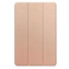 For OPPO Pad SE Custer Texture 3-Fold Holder Leather Smart Tablet Case(Rose Gold) - 2