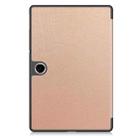 For OPPO Pad SE Custer Texture 3-Fold Holder Leather Smart Tablet Case(Rose Gold) - 3