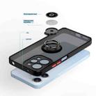For Redmi 12 4G Q Shadow 1 Series TPU + PC Phone Case with Ring(Black+Black) - 3