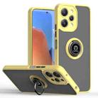 For Redmi 12 4G Q Shadow 1 Series TPU + PC Phone Case with Ring(Yellow) - 1