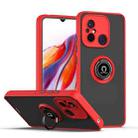 For Redmi 12C / 11A Q Shadow 1 Series TPU + PC Phone Case with Ring(Red) - 1