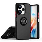 For Redmi 13 4G / Note 13R 5G Q Shadow 1 Series TPU + PC Phone Case with Ring(Black+Red) - 1