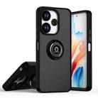 For Redmi 13 4G / Note 13R 5G Q Shadow 1 Series TPU + PC Phone Case with Ring(Black+Black) - 1