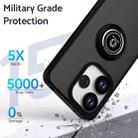 For Redmi 13 4G / Note 13R 5G Q Shadow 1 Series TPU + PC Phone Case with Ring(Black+Black) - 2