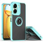 For Redmi 13C 4G Q Shadow 1 Series TPU + PC Phone Case with Ring(Sky Blue) - 1