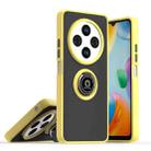 For Redmi 14C 4G Q Shadow 1 Series TPU + PC Phone Case with Ring(Yellow) - 1