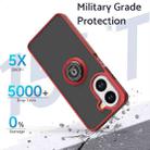For Redmi A5 4G 171.7mm Q Shadow 1 Series TPU + PC Phone Case with Ring(Black+Red) - 2