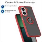 For Redmi A5 4G 171.7mm Q Shadow 1 Series TPU + PC Phone Case with Ring(Black+Red) - 3