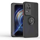 For Redmi K50 Q Shadow 1 Series TPU + PC Phone Case with Ring(Black+Red) - 2