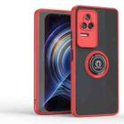 For Redmi K50 Q Shadow 1 Series TPU + PC Phone Case with Ring(Red) - 2