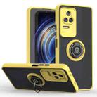 For Redmi K50 Q Shadow 1 Series TPU + PC Phone Case with Ring(Yellow) - 1