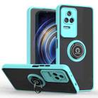 For Redmi K50 Q Shadow 1 Series TPU + PC Phone Case with Ring(Sky Blue) - 1