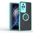 For Redmi K50 Q Shadow 1 Series TPU + PC Phone Case with Ring(Sky Blue) - 2