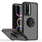 For Redmi K60 / K60 Pro / Poco F5 Pro Q Shadow 1 Series TPU + PC Phone Case with Ring(Black+Red) - 1