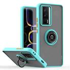 For Redmi K60 / K60 Pro / Poco F5 Pro Q Shadow 1 Series TPU + PC Phone Case with Ring(Sky Blue) - 1