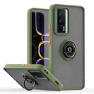 For Redmi K60 / K60 Pro / Poco F5 Pro Q Shadow 1 Series TPU + PC Phone Case with Ring(Army Green) - 1