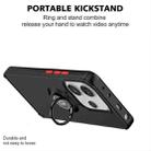 For Redmi Note 14 4G 164.84mm Q Shadow 1 Series TPU + PC Phone Case with Ring(Black+Red) - 3