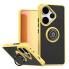 For Redmi Turbo 3 / Poco F6 Q Shadow 1 Series TPU + PC Phone Case with Ring(Yellow) - 1
