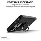 For Redmi Note 14 4G 163.25mm Q Shadow 1 Series TPU + PC Phone Case with Ring(Black+Black) - 3
