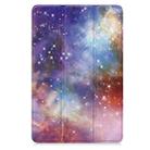 For OPPO Pad SE Custer Painted 3-Fold Holder Leather Smart Tablet Case(Starry Way Nebula) - 2