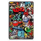 For OPPO Pad SE Custer Painted 3-Fold Holder Leather Smart Tablet Case(Graffiti) - 2