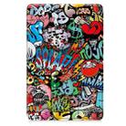 For OPPO Pad SE Custer Painted 3-Fold Holder Leather Smart Tablet Case(Graffiti) - 3