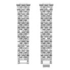 20mm xDfind Five Beads Full Diamond Metal Watch Band(Silver) - 2