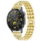 22mm xDfind Five Beads Full Diamond Metal Watch Band(Gold) - 1