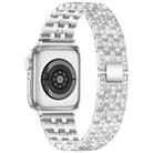 For Apple Watch 42 / 44 / 45 / 46 / 49mm xDfind Five Beads Full Diamond Metal Watch Band(Silver) - 2