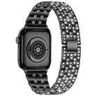 For Apple Watch 38 / 40 / 41 / S10 42mm xDfind Five Beads Full Diamond Metal Watch Band(Black) - 2