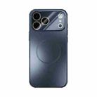For iPhone 17 Pro Max ABEEL Heat Dissipation Frosted MagSafe Phone Case with Lens Film(Dark Blue) - 2