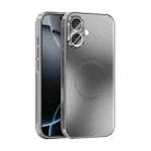 For iPhone 17 ABEEL Heat Dissipation Frosted MagSafe Phone Case with Lens Film(Silver) - 1