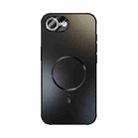 For iPhone 16e ABEEL Heat Dissipation Frosted MagSafe Phone Case with Lens Film(Black) - 2