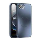 For iPhone 16e ABEEL Heat Dissipation Frosted MagSafe Phone Case with Lens Film(Dark Blue) - 1