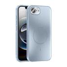 For iPhone 16e ABEEL Heat Dissipation Frosted MagSafe Phone Case with Lens Film(Light Blue) - 1