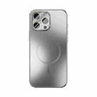 For iPhone 16 Pro Max ABEEL Heat Dissipation Frosted MagSafe Phone Case with Lens Film(Silver) - 2