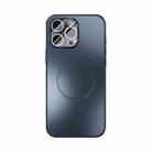 For iPhone 16 Pro Max ABEEL Heat Dissipation Frosted MagSafe Phone Case with Lens Film(Dark Blue) - 2