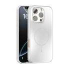 For iPhone 16 Pro ABEEL Heat Dissipation Frosted MagSafe Phone Case with Lens Film(White) - 1