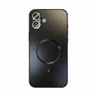 For iPhone 16 Plus ABEEL Heat Dissipation Frosted MagSafe Phone Case with Lens Film(Black) - 2