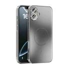 For iPhone 16 Plus ABEEL Heat Dissipation Frosted MagSafe Phone Case with Lens Film(Silver) - 1